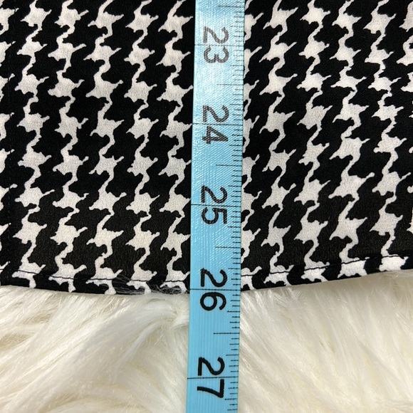 Kate Spade Houndstooth Dashing Beauty neck tie blouse black & white size Small - Picture 12 of 13